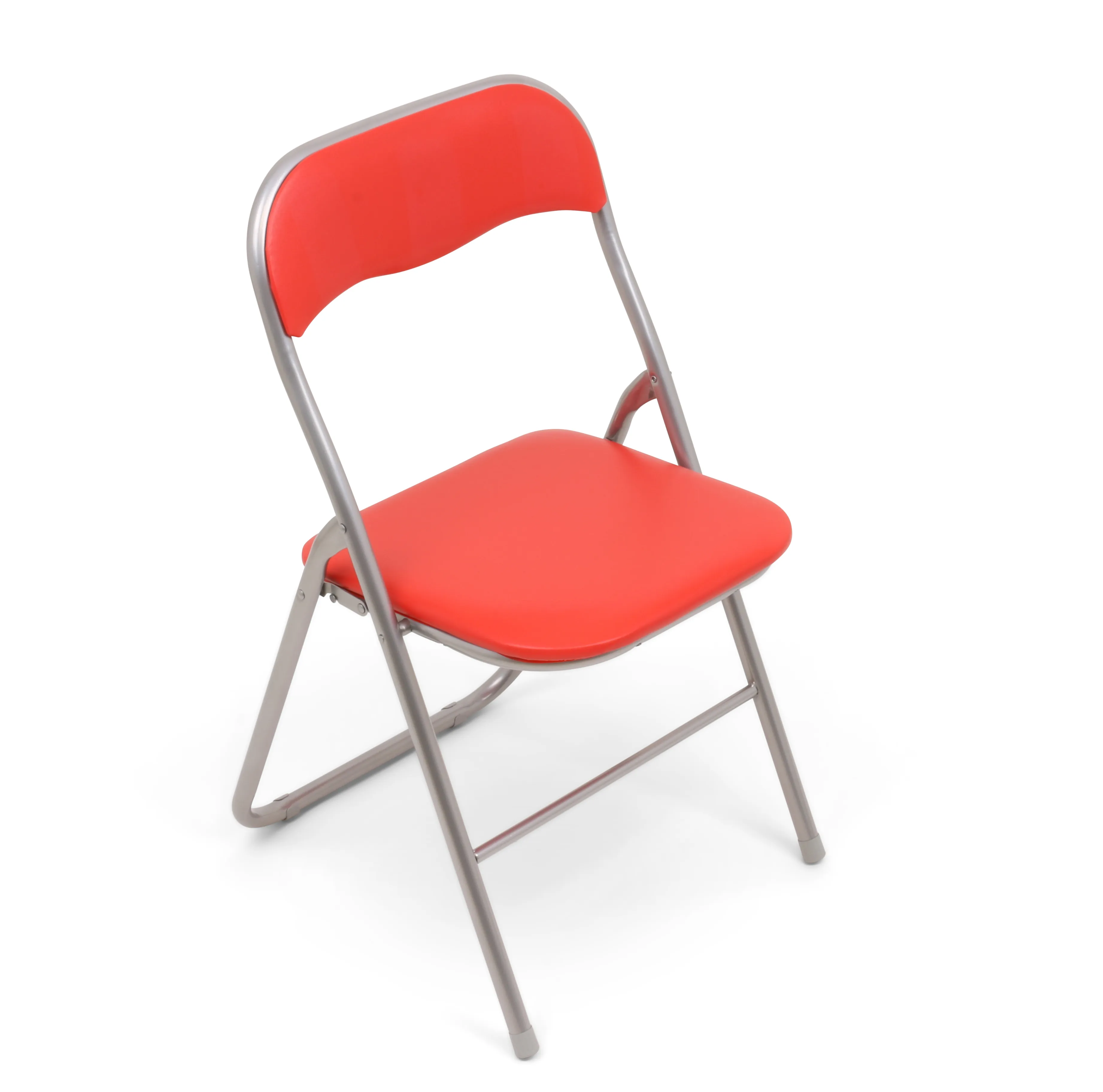 HAEST Folding Chairs - Silver and Red