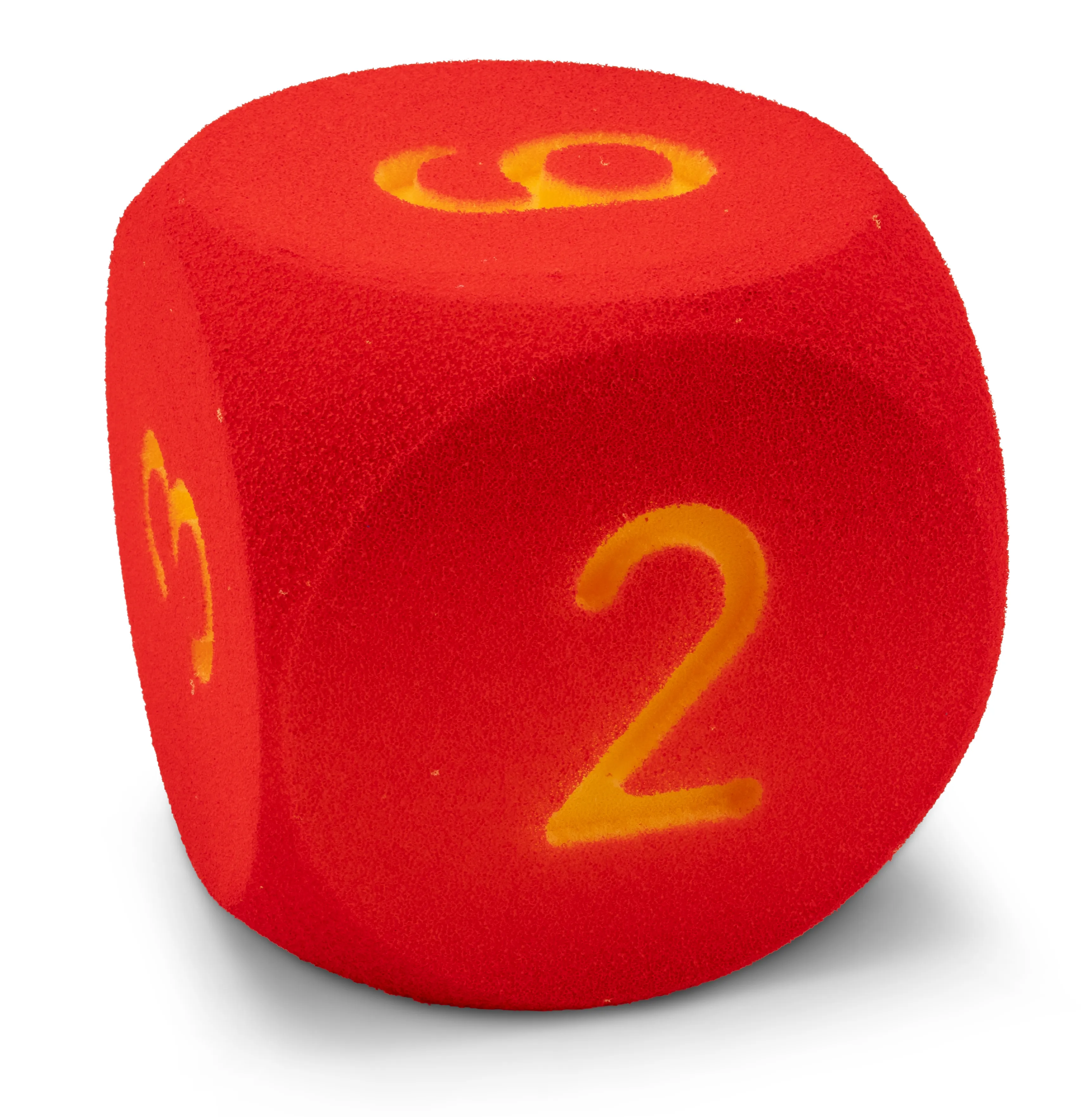 Volley® foam cube featuring numbers and math symbols