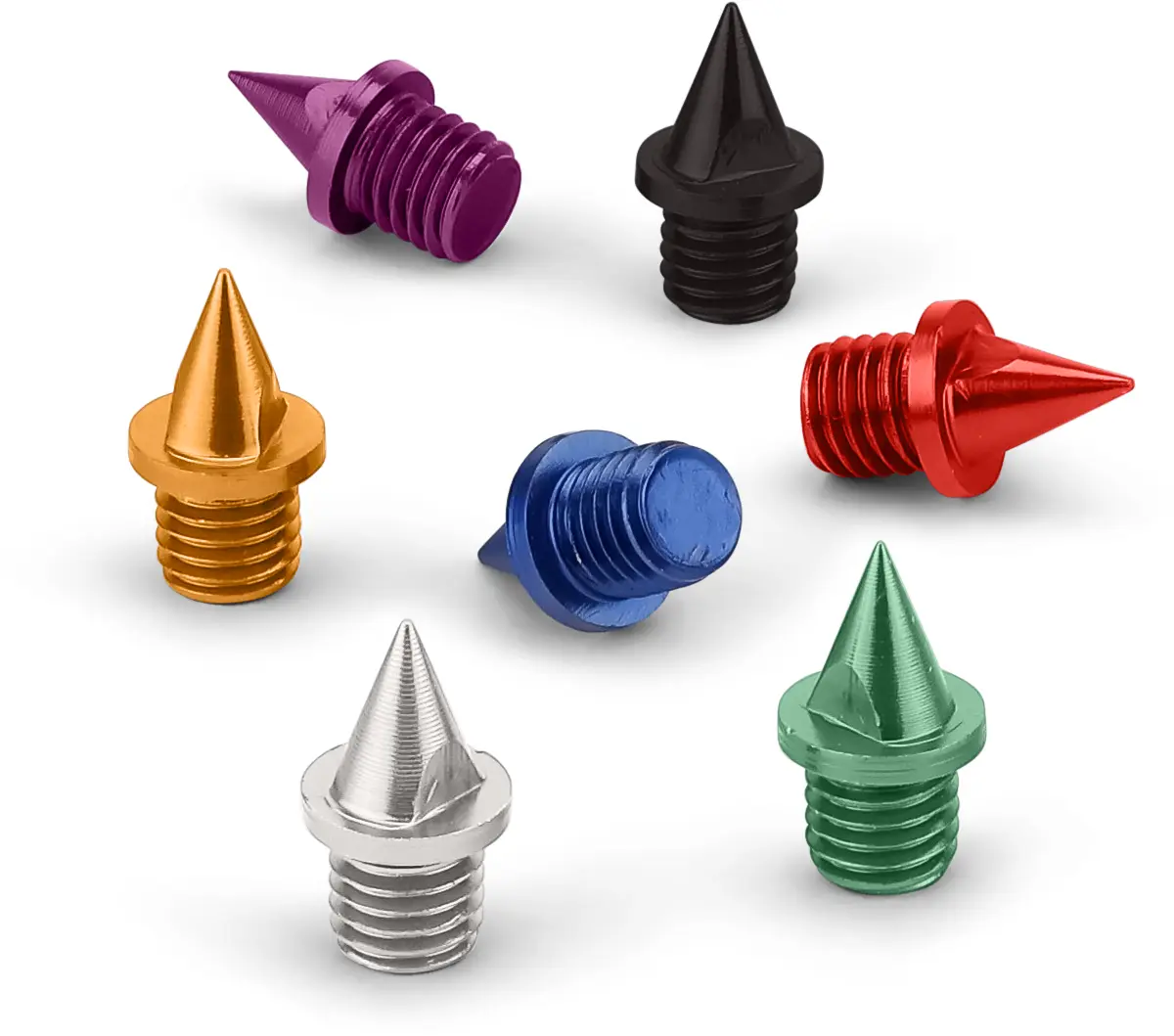 Aluminum spikes - pyramid - 6 mm 