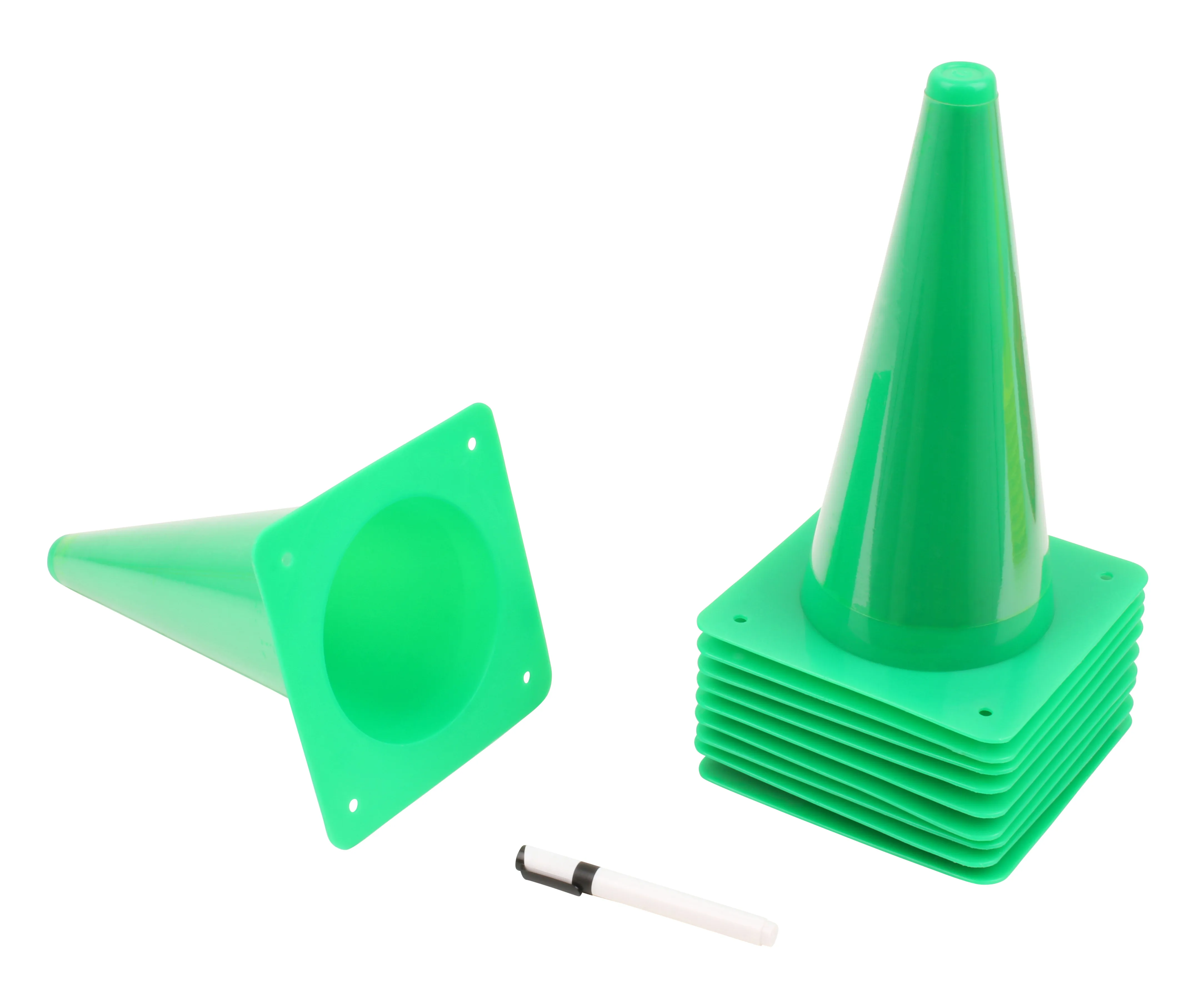 Ten Write-on Cones with Pen