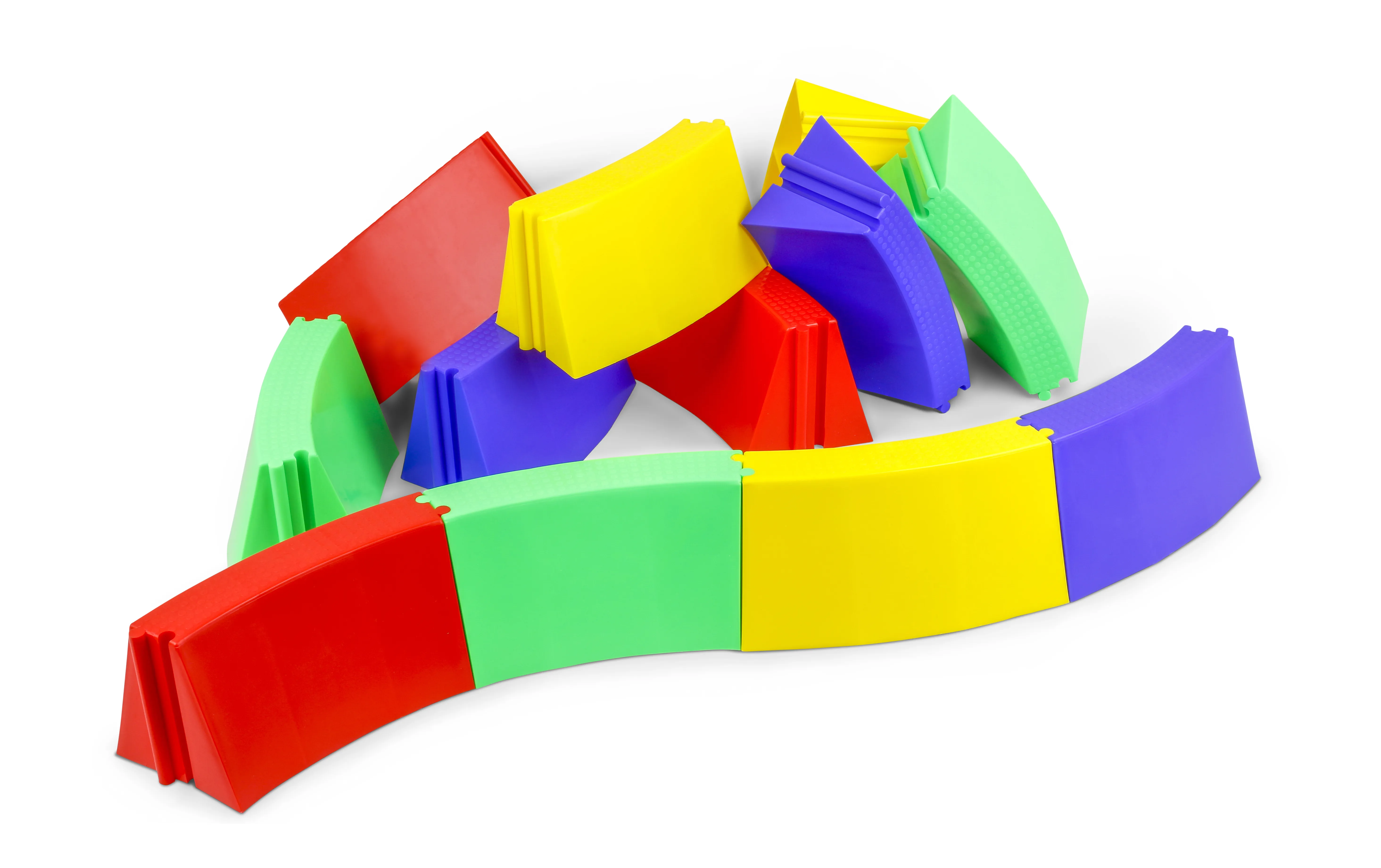 High Multi-Coloured Balance Wall - 360 cm