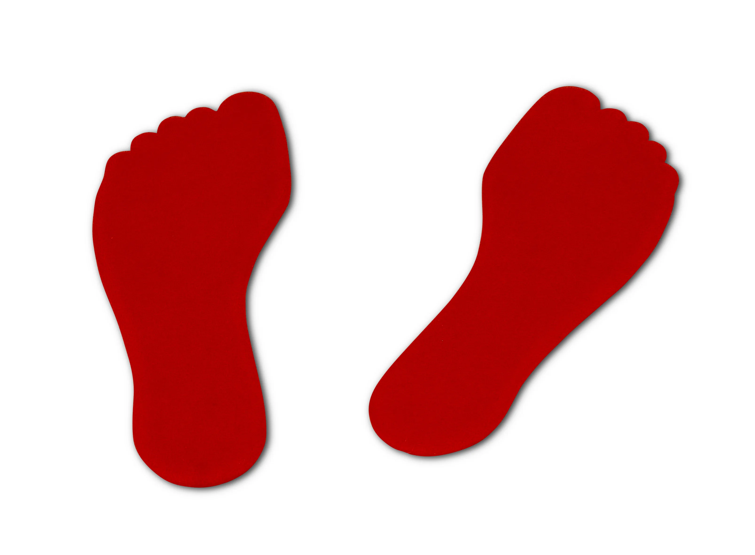 Pair of Foot-Shaped Floor Markers
