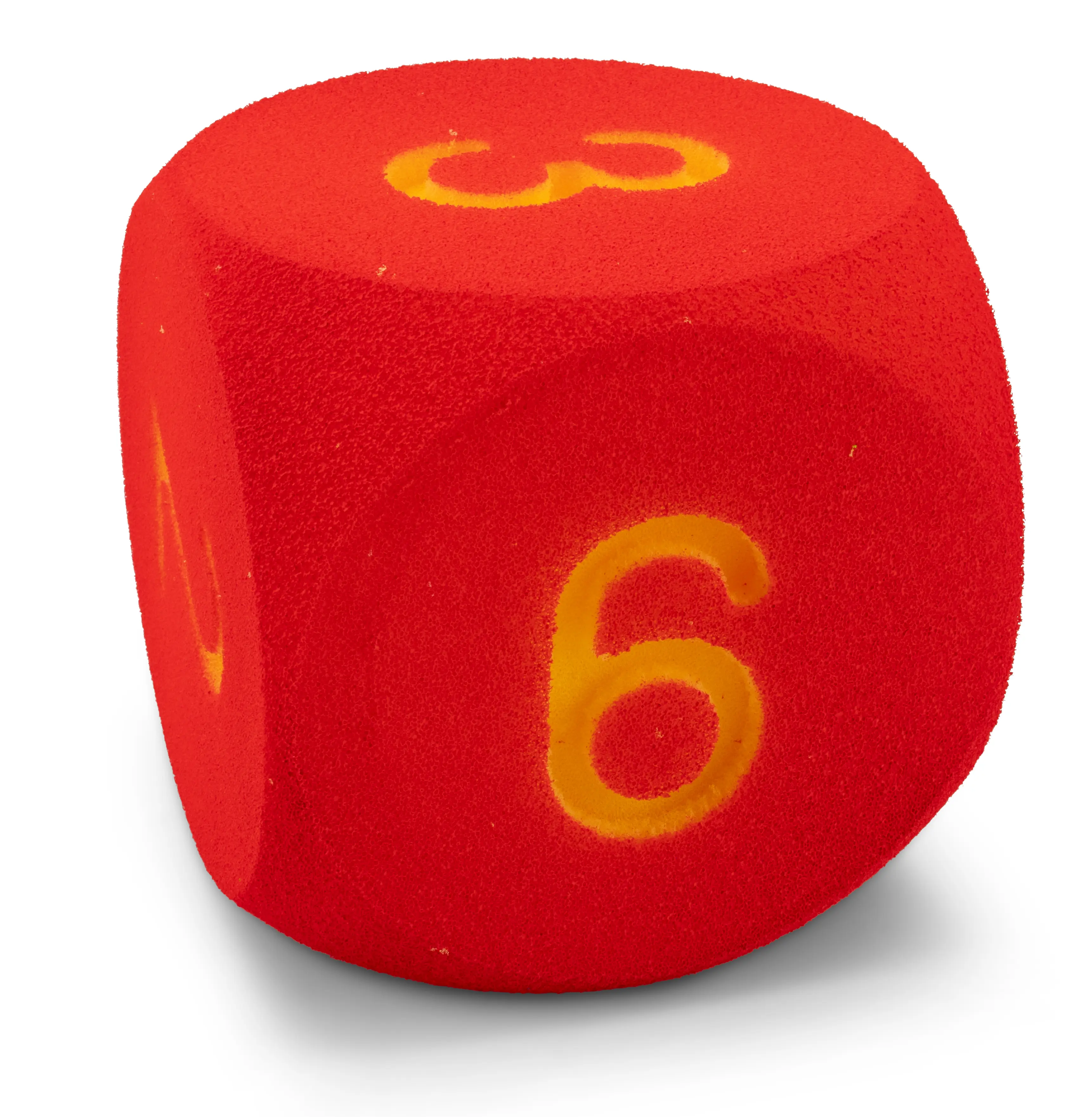 Volley® foam cube featuring numbers and math symbols