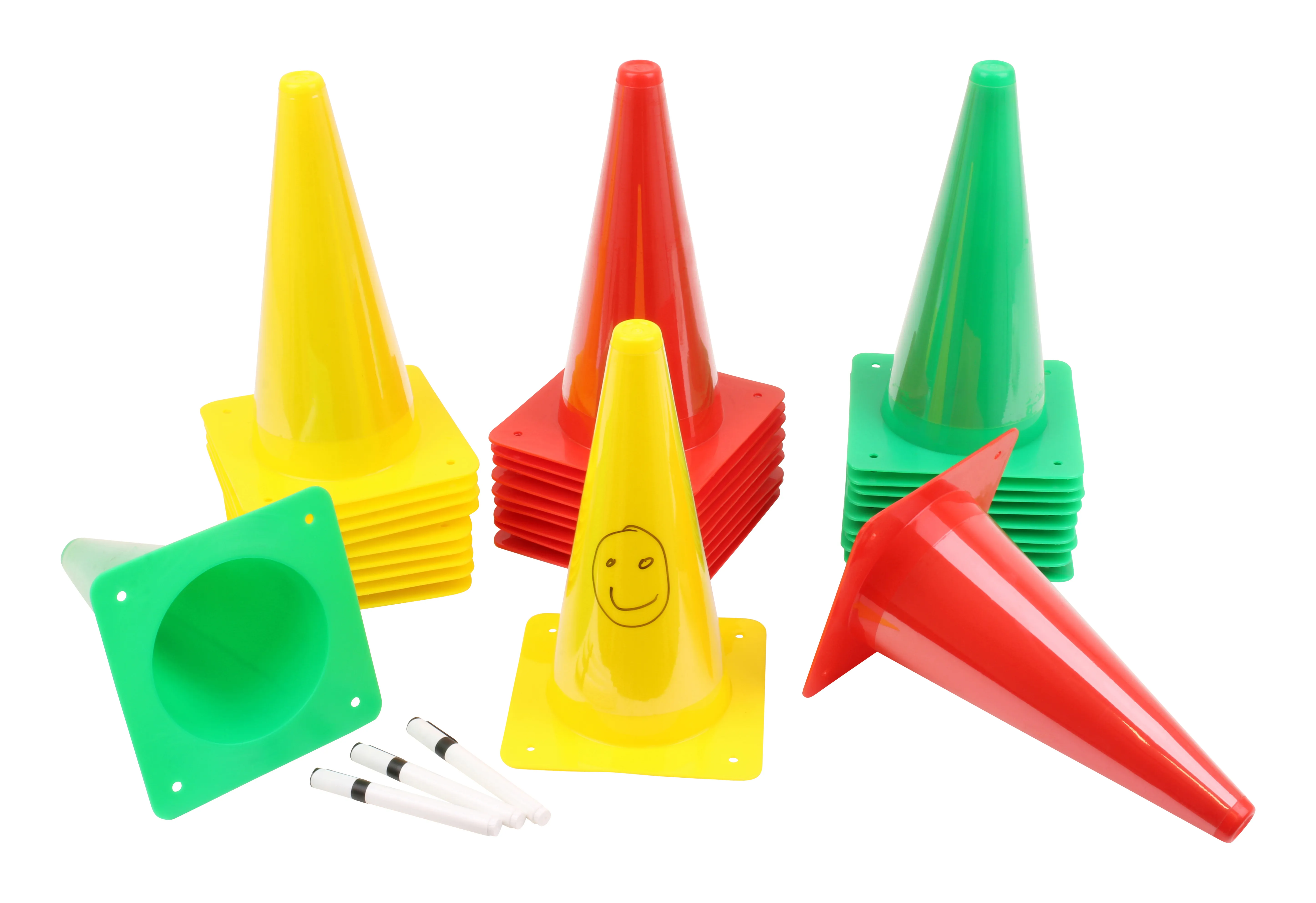 Ten Write-on Cones with Pen
