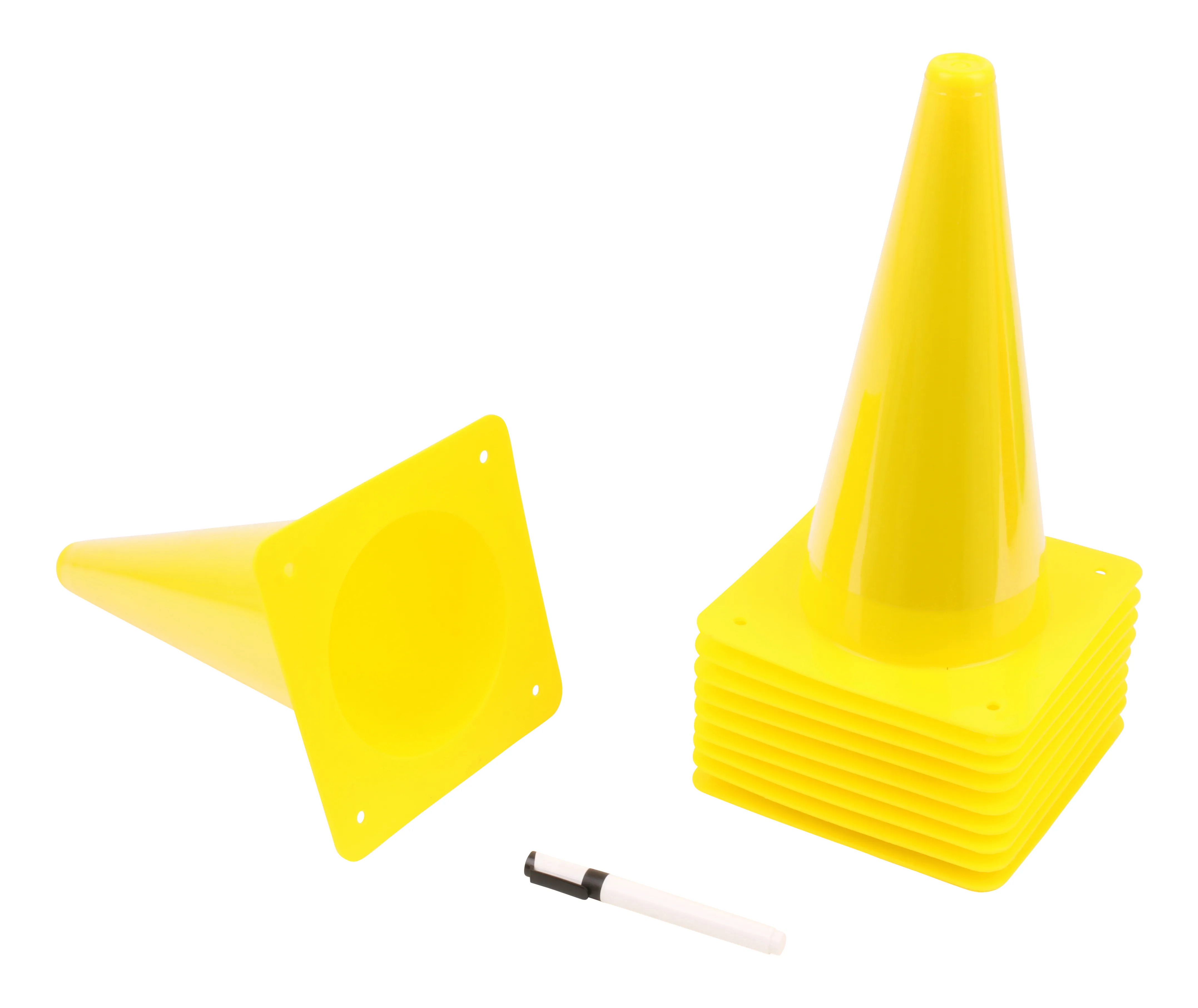 Ten Write-on Cones with Pen