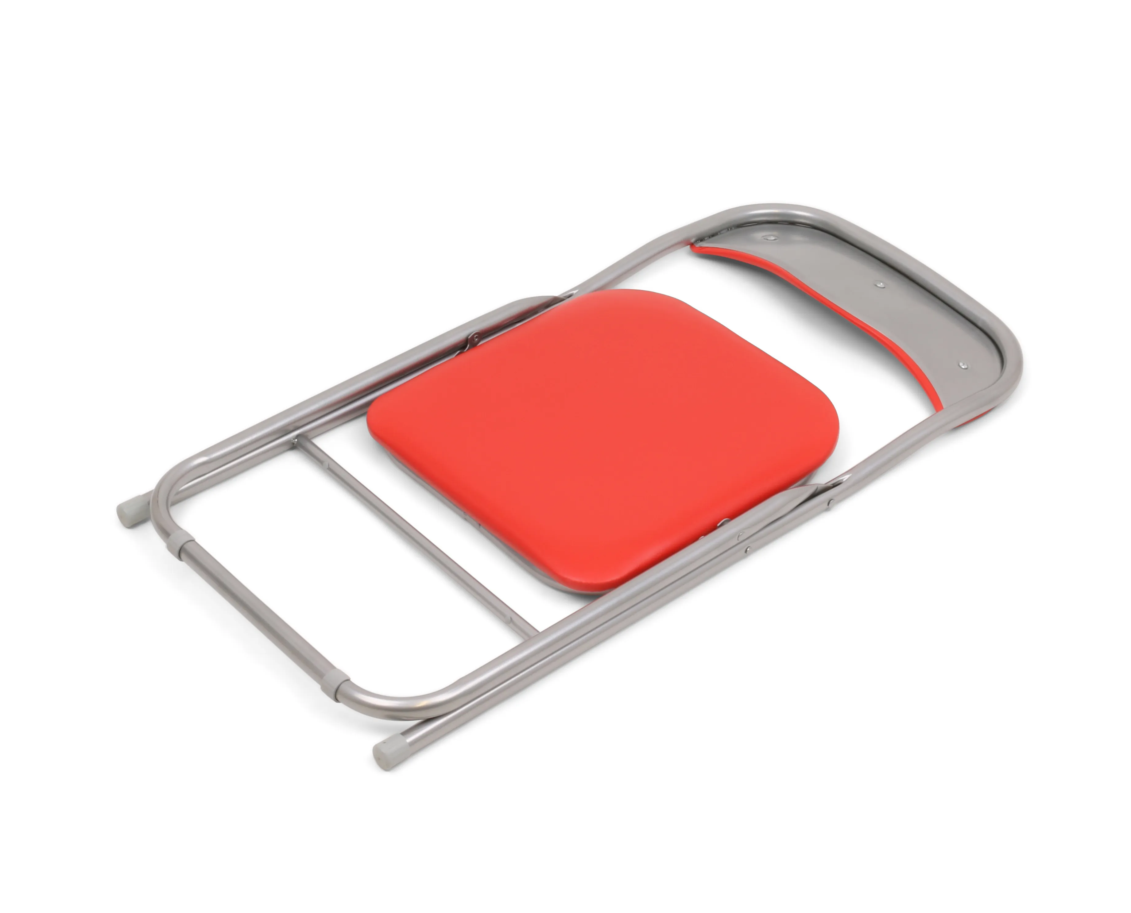 HAEST Folding Chairs - Silver and Red