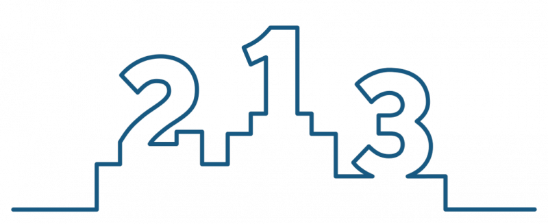 Silhouette of a winner's podium